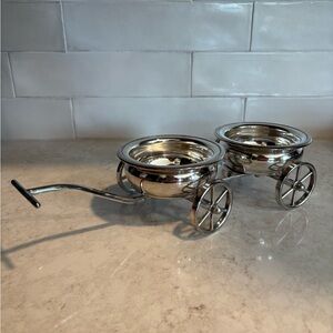 F.B. Rogers 1883 Antique Silver “Wagon” Wine Caddy/Condiment Holder c.1920